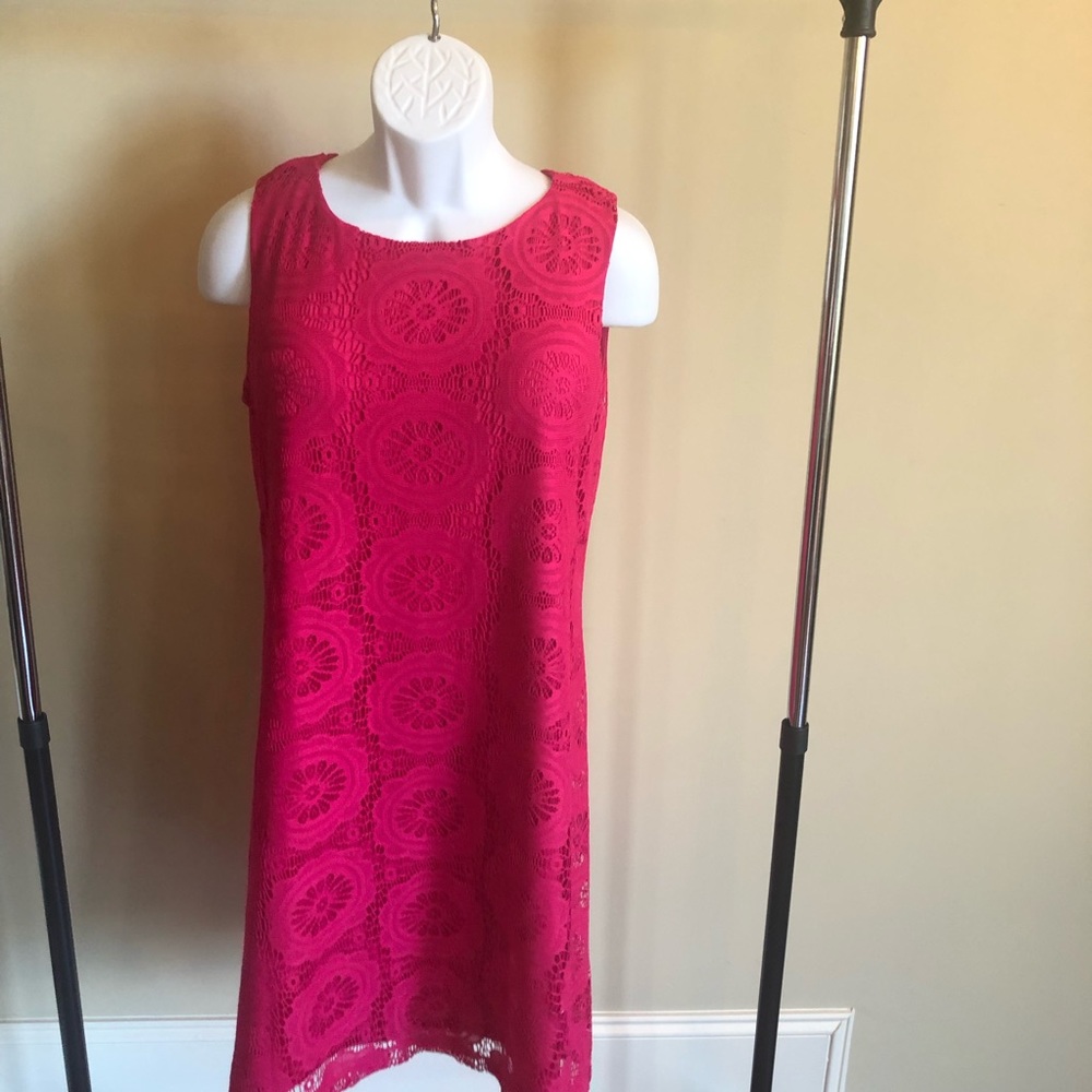 Eliza J (14) fuchsia Lace lined dress. Worn once